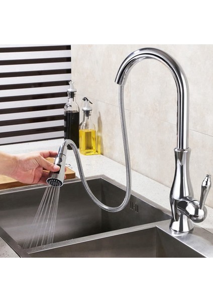Bradoo 2x Mutfak Lavabo Aşağı Çekin Musluk Püskürtme Başlığı Memesi Dışarı Çekin Hortum Püskürtücü Yedek Parça Musluk Başlığı - Fırçalanmış Nikel (Yurt Dışından)