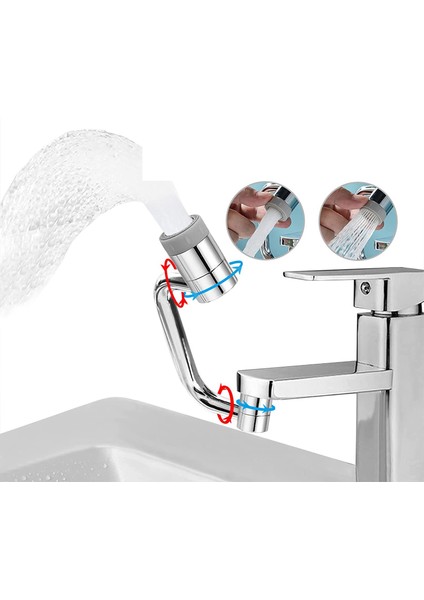 Yüz Yıkama Ataşmanı Musluk Genişletici Havalandırıcı Sıçrama Filtresi Musluk Lavabo 2 Su Çıkış Modu ile (Yurt Dışından)