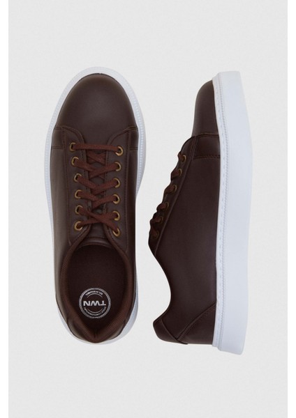 Kahverengi Kalın Beyaz Tabanlı Sneaker Ayakkabi 0EC09ORT0378 indirimleri