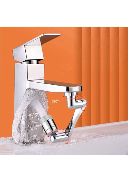 Mutfak Lavabo Muslukları Için Evrensel 1080° Dönüş Genişletici Musluk Havalandırıcı Nozul-C (Yurt Dışından)