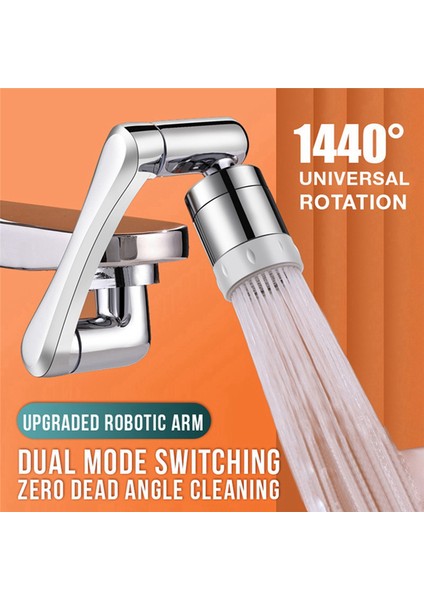 Mutfak Lavabo Muslukları Için Evrensel 1080° Dönüş Genişletici Musluk Havalandırıcı Nozul-C (Yurt Dışından)