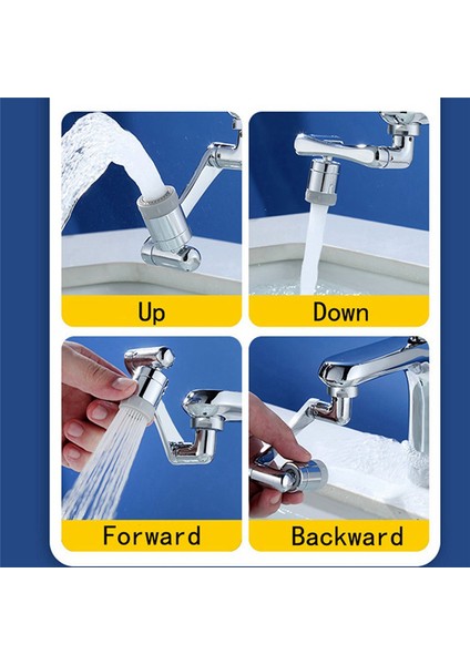 Mutfak Lavabo Muslukları Için Evrensel 1080° Dönüş Genişletici Musluk Havalandırıcı Nozul-C (Yurt Dışından)