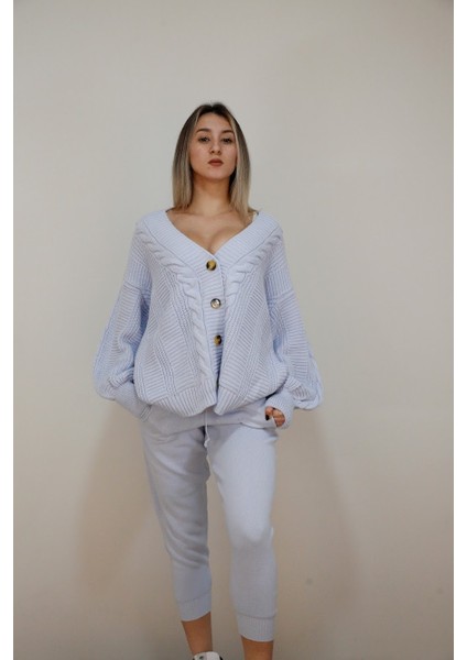 Örme Triko Ceket Pantolon Takım