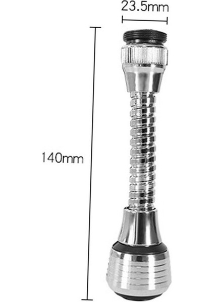 360 Döndürme Adaptör Memesi Döner Mutfak Musluk Uzatma Tüpü Lavabo Musluk-Gümüş Duş Başlığı (Yurt Dışından) fırsatları