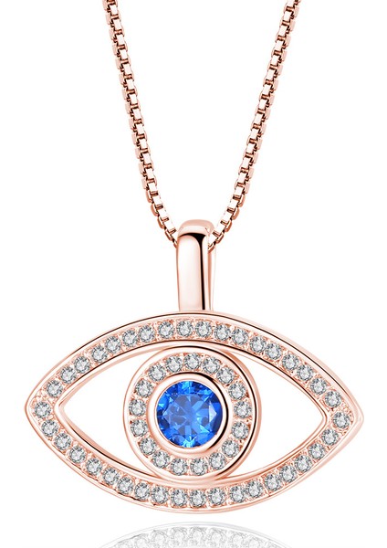 Köprücük Kemiği Zincirli Yaratıcı Şeytan Gözü Kolye (Yurt Dışından)