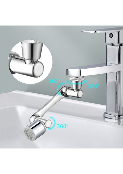 1080° Dönen Geniş Açılı Musluk Genişletici Robotik Kol Sıçrama Musluk Genişletici 2 Su Çıkış Modu (Yurt Dışından) fırsatları