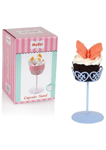 Metal Cupcake Standı Mavi