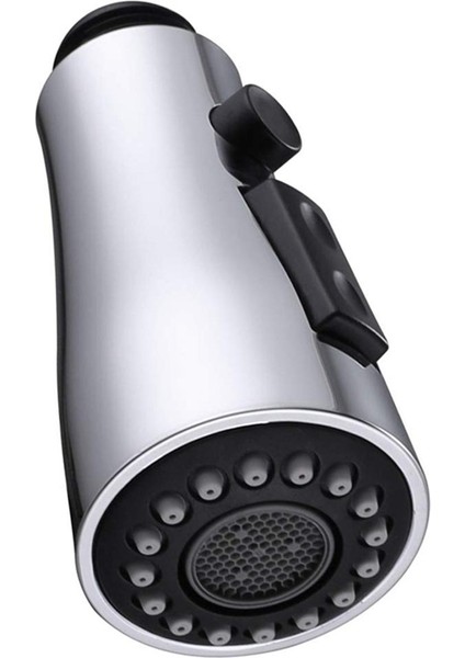 Hyqzltca 2x Mutfak Lavabo Aşağı Çekin Musluk Püskürtme Başlığı Memesi Dışarı Çekin Hortum Püskürtücü Yedek Parça Musluk Başlığı - Krom (Yurt Dışından)