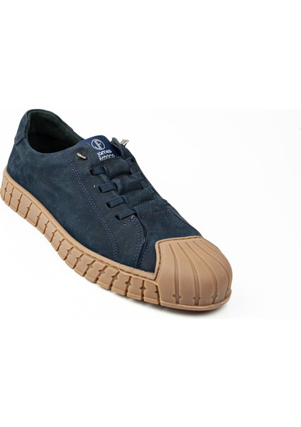9870 Lacivert Nubuk Deri Erkek Günlük Ayakkabı