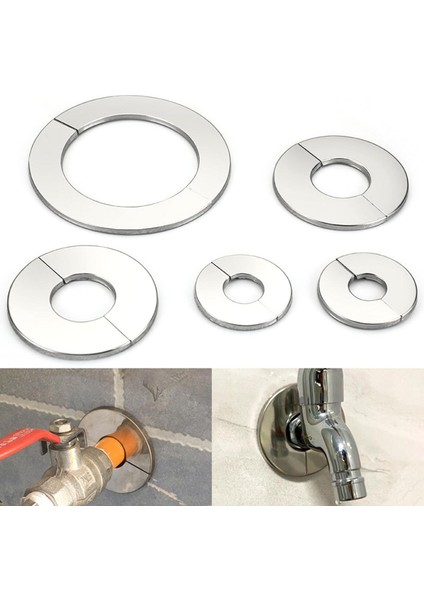 Musluk Dekoratif Kapak Paslanmaz Çelik Su Boru Konnektörü Yükseltmek Vana Paneli Duş Mutfak Musluk Aksesuarları 1 Adet (Yurt Dışından)