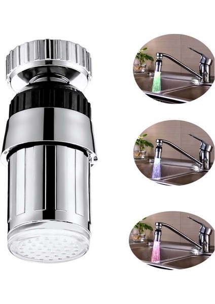 360 Derece Evrensel Dönüşe Sahip Musluk Lambası/sıcaklık Kontrolü Üç Renkli Kendi Kendine Güç Üretimi (Yurt Dışından) modelleri