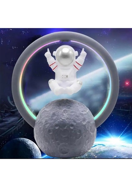 Manyetik Astronot Tasarımlı Bluetooth Hoparlör Gece Lambası Şarjlı Dokunmatik fiyatları