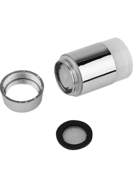 Su Glow Duş 3 Renk Değişen LED Musluk Musluk Işık Sıcaklık Sensörü-Gümüş (Yurt Dışından)