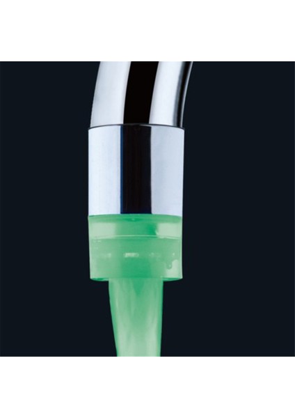 Su Glow Duş 3 Renk Değişen LED Musluk Musluk Işık Sıcaklık Sensörü-Gümüş (Yurt Dışından) modelleri