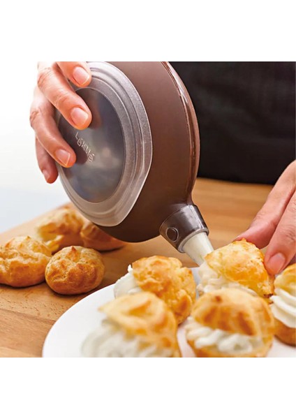 Makaron Yapım Pompası + 6 Adet Duy ( Kahverengi)