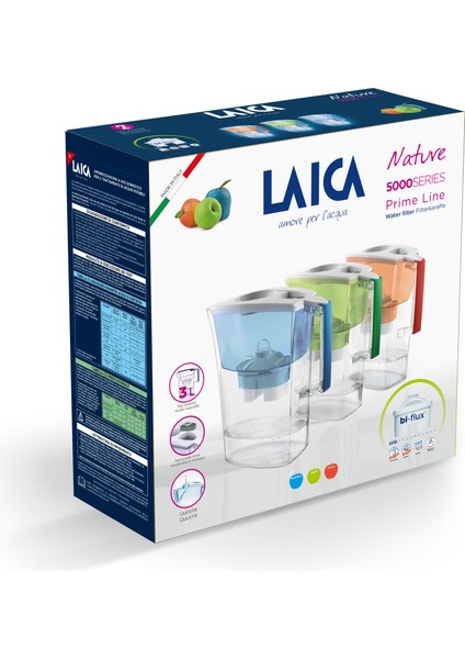 Prime Line Nature ( Yeşil ) Dijital Sayaçlı Akıllı Filtreli Su Arıtmalı Filtre Sürahi 3.00LT.
