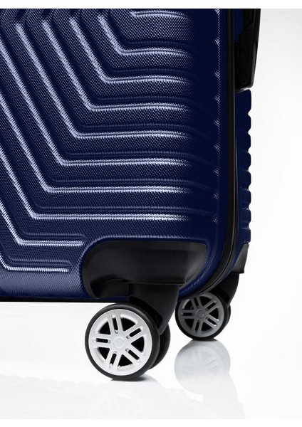 Suitcase Abs 3'lü Lacivert Lüx Valiz Seyahat Seti 600.04-SET