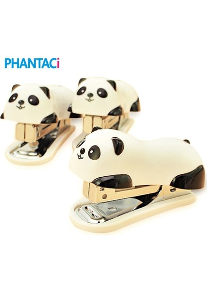 Karikatür Mini Panda Zımba Seti Okul Ofis Malzemeleri Kırtasiye Kağıt Bağlayıcı Kitap Öğrenci Hediyeleri (Yurt Dışından)