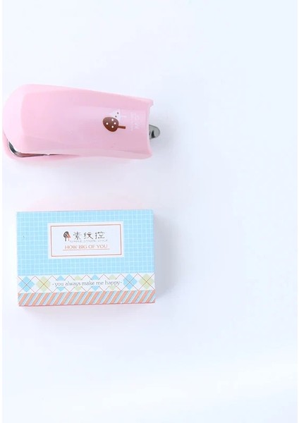 Pembe Renk Stili Sandro Mini Karikatür Zımba Zımbalı Şirin Küçük Zımba Ofis Kırtasiye (Yurt Dışından)