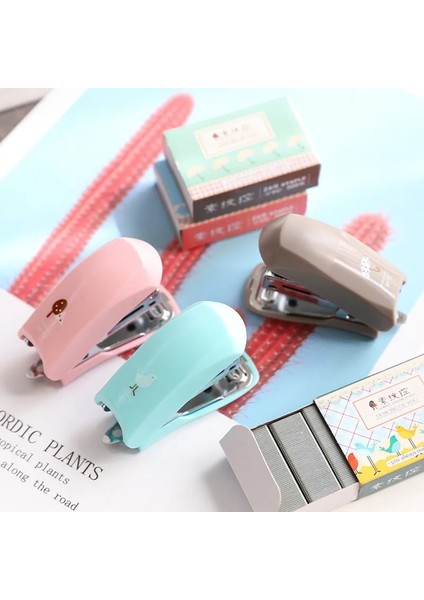 Pembe Renk Stili Sandro Mini Karikatür Zımba Zımbalı Şirin Küçük Zımba Ofis Kırtasiye (Yurt Dışından) modelleri
