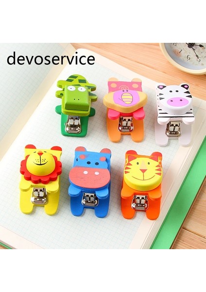 Artoon Sevimli Mini Ahşap Zımba Cep Manuel Zımba Kağıt Bağlayıcı Ataç Kırtasiye Ürünleri (Yurt Dışından)