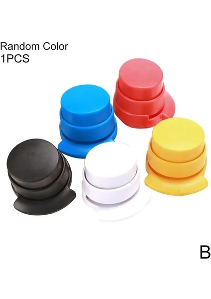 Sarı Stil Rndom Renk 1 Adet Iğnesiz Zımba Mini Ataş Ofis Kırtasiye Okul Punch Taşınabilir Delik Zımba Malzemeleri Öğrenci M8G7 (Yurt Dışından)