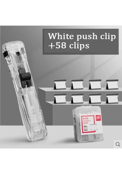 Şeffaf Stil Yeni Itme Klipsi Zımba Zımba Sökücü Binder Itme Kelepçe Bant Dağıtıcı Ataşlar Ofis Malzemeleri Seti Masaüstü Zımba Ofis (Yurt Dışından)