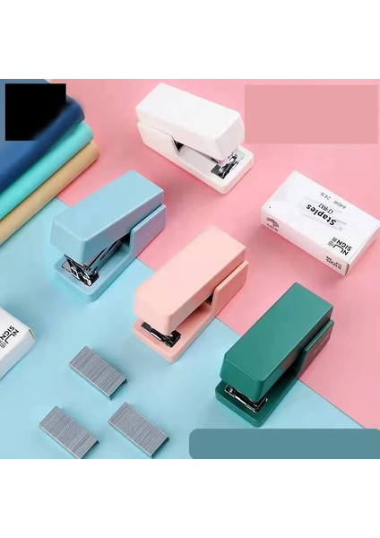 Mavi Stil Mini Zımba Seti Wittaples Kağıt Bağlayıcı Kırtasiye Ofis Ciltleme Araçları Kawaii Zımba Okul Malzemeleri (Yurt Dışından) modelleri