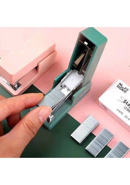 Mavi Stil Mini Zımba Seti Wittaples Kağıt Bağlayıcı Kırtasiye Ofis Ciltleme Araçları Kawaii Zımba Okul Malzemeleri (Yurt Dışından) fırsatları