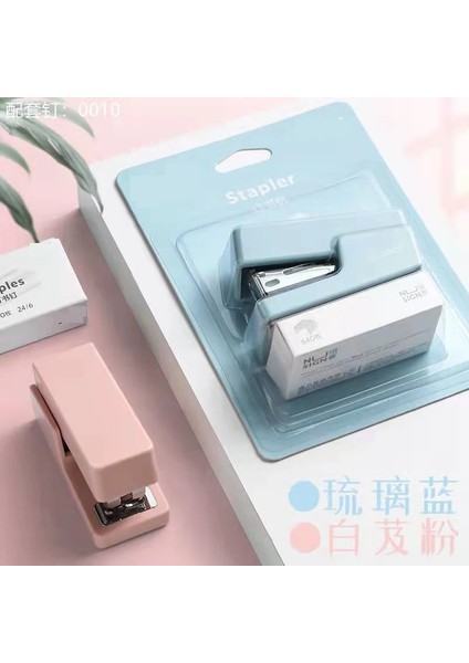 Mavi Stil Mini Zımba Seti Wittaples Kağıt Bağlayıcı Kırtasiye Ofis Ciltleme Araçları Kawaii Zımba Okul Malzemeleri (Yurt Dışından) indirimleri