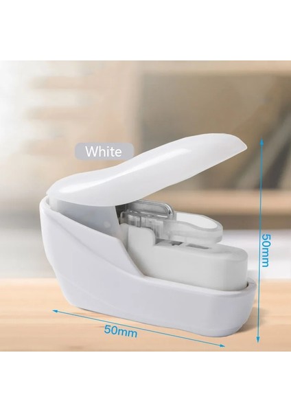 Beyaz Stil Çivisiz Zımbalama Makinesi Mini Şirin Kitap Zımbası Zımba Gerekmez Zımbasız Zımba Zımbasız Kağıt Zımba Zımbası (Yurt Dışından)