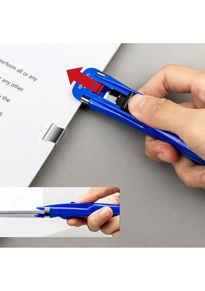 Beyaz Stil Yeni Klip Itme Zımba Yeniden Kullanılabilir Ciltleme Dosyası Ataş Kelepçe Klasörü Zımba Sökücü Binder Itme Klipleri Ofis Okul Malzemeleri Seti (Yurt Dışından)