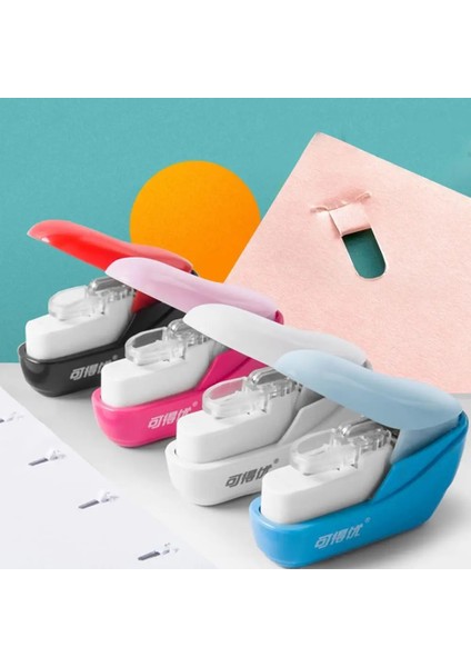 Rastgele Renk Stili Hiçbir Çivi Zımbalama Makinesi Mini Kawaii Kitap Zımba Zımbasız Ofis Malzemeleri 5*2.5*5 cm Kağıt Zımba O9W1 (Yurt Dışından) modelleri