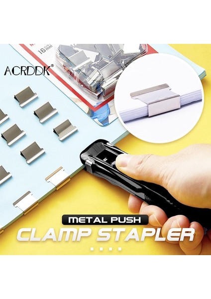 Mavi Stil Klip Itmeli Zımba Sabit Klipler Zımba Bağlama Klipsi Yeniden Kullanılabilir Taşınabilir Itmeli Klemp Zarar Vermez Belge Kağıdı Fc Için Kağıt (Yurt Dışından) fırsatları