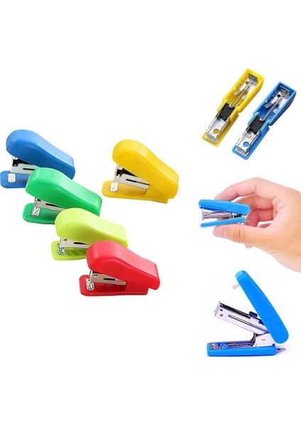 B Tarzı Rastgele Renkli Zımba Katı Ofis Kırtasiye Sevimli Mini Zımba Öğrenci No.10 Zımba Mini Zımba Için Küçük Taşınabilir Plastik Kullanın (Yurt Dışından) fırsatları