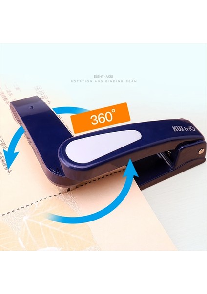 Siyah 1 Stil 360 Döndürme Ağır Hizmet Zımbası Taples Kullanımı Zahmetsiz Uzun Zımba Okul Zımbası Ofis Kırtasiye Ciltleme Malzemeleri (Yurt Dışından) modelleri