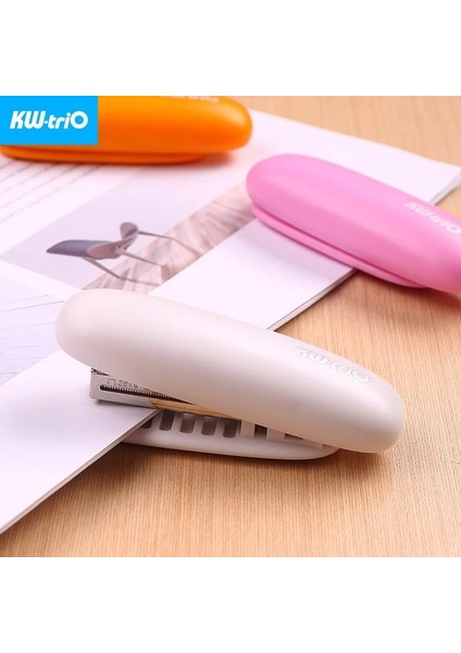 Pembe Zımba-1 Adet Tarzı Kw-Trio Mini Katlanır Zımba Sevimli Taşınabilir Zımba Kullanın Zımba Cilt Kağıt Masası Kırtasiye Ofis Malzemeleri (Yurt Dışından) modelleri