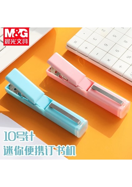 Pembe Tarzı Sandro Kalem Zımba Öğrenci Malzemeleri Kawaii Mini Sevimli Küçük Ev Taşınabilir Taşıma Küçük No. 10 Tırnak Makinesi Seti (Yurt Dışından) modelleri