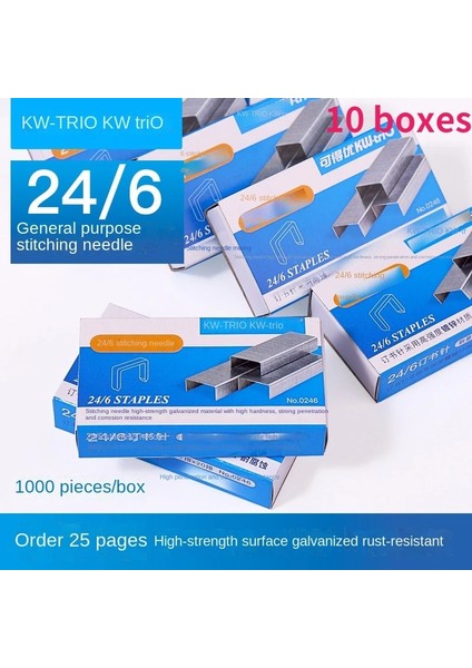 Yeşil Stil 360 Derece Dönen Orta Dikiş Zımbası Zımba Uzun Kollu Zımba 50 Sayfa (Yurt Dışından)