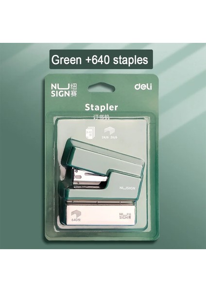 YEŞIL-640ZIMBA Stili Mini Zımba Taşınabilir Zımba Ofis Masaüstü Zımba Tandard Zımba Klip Zımba Öğrenci Için Kapasite (Yurt Dışından)