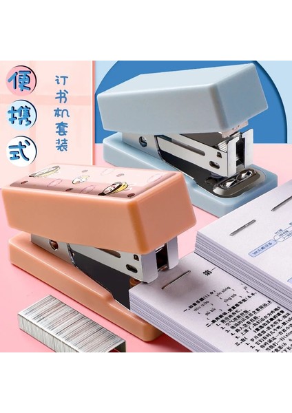 Kız Stili Kawaii Karikatür Astronot Kız Ayı Mini Taşınabilir Zımba Seti Wittaples Kağıt Bağlayıcı Kırtasiye Ofis Ciltleme Araçları (Yurt Dışından) modelleri