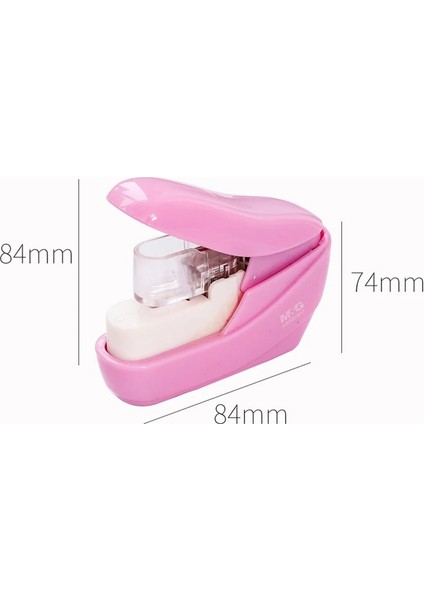 Pembe Tarzı Öğrenciler Kırtasiye Çivisiz Zımba Zımbasız Güvenli Zımbalar Kağıt Ciltleme Için Kapasite Ofis Malzemeleri Zımbalama Aracı (Yurt Dışından)