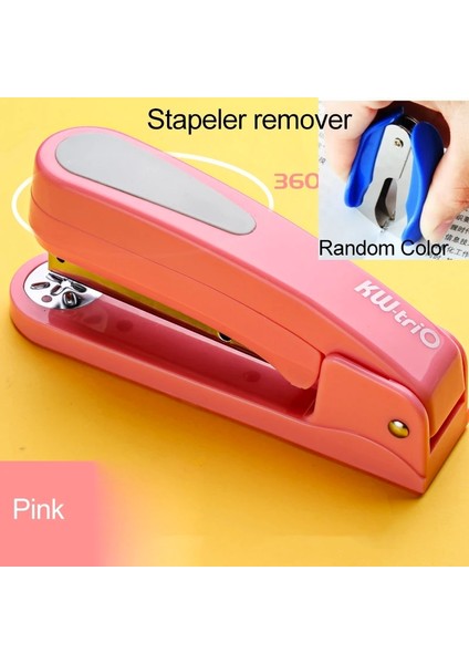 5360R Pembe Q Stili Uygulanabilir Ağır Hizmet Zımbası Kullanım Taples Zahmetsiz Uzun Zımba Okul Kağıt Zımbaları Ofis Ciltleme Malzemeleri (Yurt Dışından)