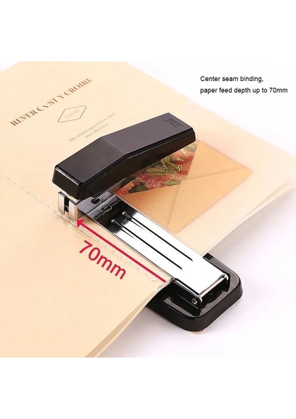 Siyah Stil Döner Zımba Döner Kol Döner Zımba Ofis Malzemeleri Binicilik Zımbası Masaüstü Kitapçık Kitap 50 Sayfaya Kadar Ciltleme (Yurt Dışından) modelleri