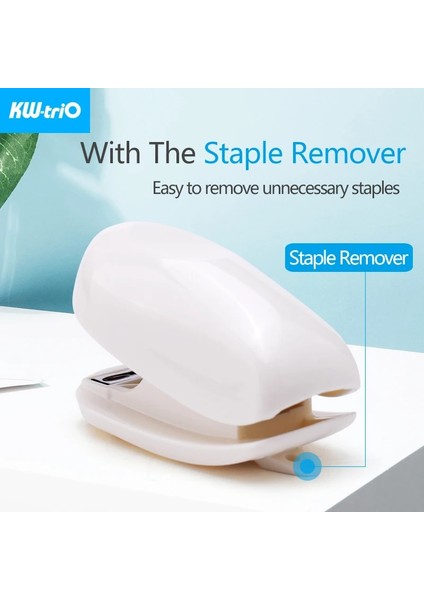 Mini Siyah Zımba Stili Kw-Trio Mini Zımba Güzel Taşınabilir Zımba Zımba Sökücü Dizüstü Ciltleme Ofis Malzemeleri ile Sevimli Şeker Şekillendirici Zımba (Yurt Dışından)