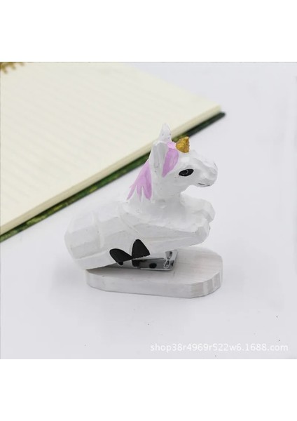 Tek Boynuzlu At Tarzı Mini Ahşap Zımba Güzel Boyalı Hayvan Şekli Yaratıcı El Yapımı Oyma Ofis Malzemeleri Belge Ciltleme Festivali Hediyeler Zımba (Yurt Dışından)