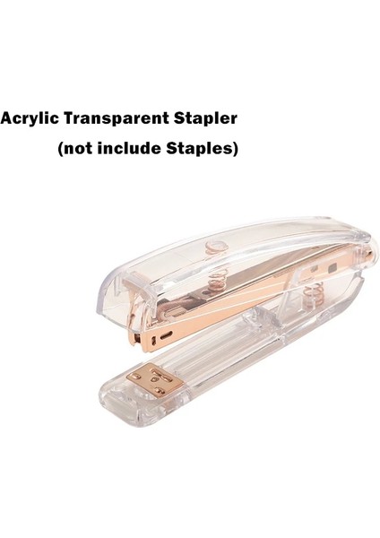 Zımba Stili Şeffaf Taşınabilir Zımba Zımba Seti 10 # Kırtasiye Ofis Ciltleme Aracı Okul Bağlayıcı Öğretmen Hediye Aksesuarları F6146 (Yurt Dışından)