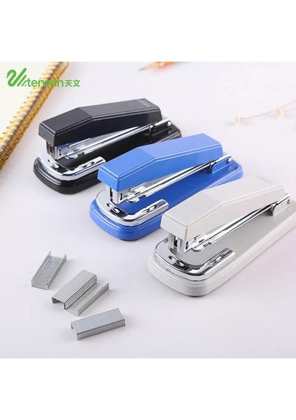 Siyah Stil Kağıt Ofis Okul Kırtasiye Malzemeleri Için Taşınabilir Orta 90 Derece Döndürme Zımba Manuel Metal Standart Zımba (Yurt Dışından)