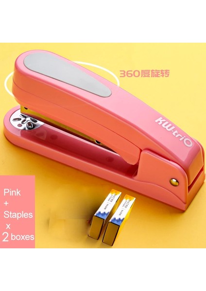 5360R Pembe 2 Stili Uygulanabilir Ağır Hizmet Zımbası Kullanım Taples Zahmetsiz Uzun Zımba Okul Kağıt Zımbaları Ofis Ciltleme Malzemeleri (Yurt Dışından)