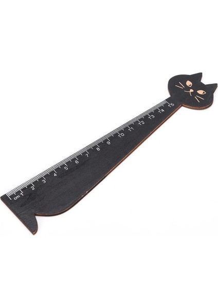 Iki Karışık Stil Güzel Kedi Şekli Cetvel Sevimli Ahşap Hayvan Düz Cetveller Çocuklar Için Hediyeler Okul Öğrenme Malzemeleri Kırtasiye Siyah Sarı 15 cm (Yurt Dışından) modelleri